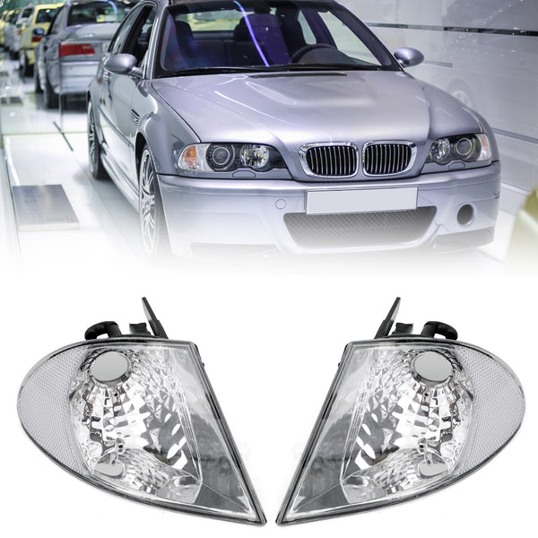 Front Indicator Turn Signal Corner Clear Lights For BMW 3 Series E46 99-01 Generic