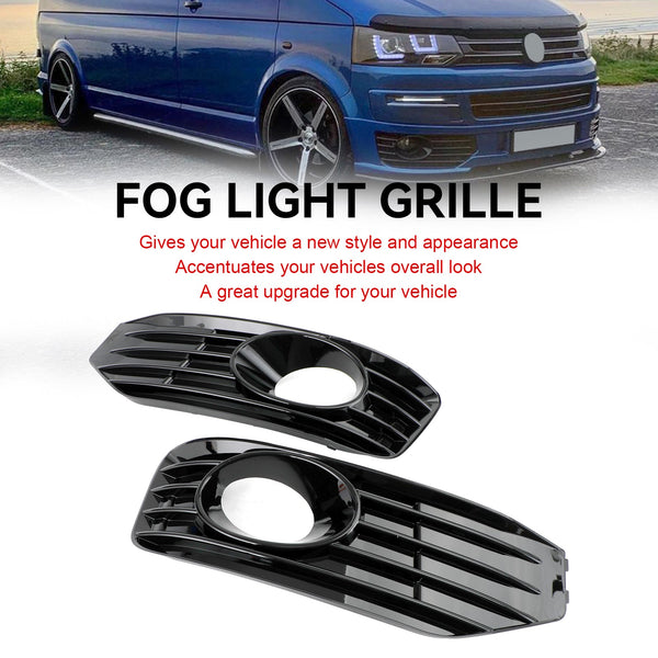 2010-15 VW Transporter Caravelle T5 T5.1 S-Line Couvercle de phare antibrouillard Insert S-line Grill Noir brillant générique