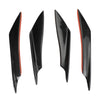 4pcs Universal Car Front Bumper Fins Body Splitter Spoiler Canards Gloss Black