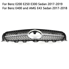 2017-2019 Benz W213 E200 E250 E300 Diamant Sølvkant Frontgrill Grill
