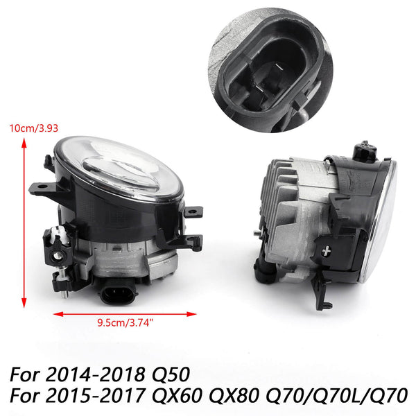 LED-Nebelscheinwerfer-Set für 2014–2018 Q50 2015–2017 QX60 QX80 2015 Q70/Q70L/Q70 LH&RH Generisch