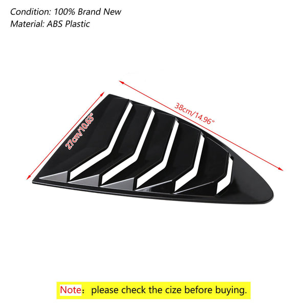 Seitenfenster-Lamellen, glänzend schwarz, für 2013–2018 Scion FRS BRZ Toyota 86 G Generic