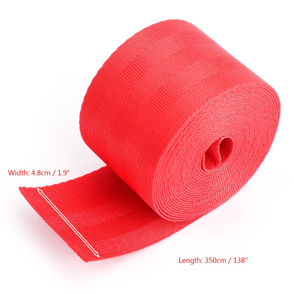 Auto-Sicherheitsgurtband aus Polyester, einziehbarer Nylon-Sicherheitsgurt für den Beckensitz, Rot, 3,6 m, generisch