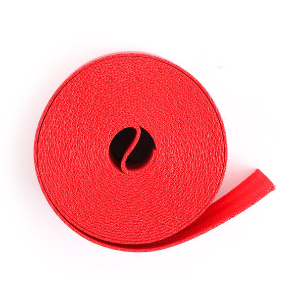 Car Seat Belt Webbing Polyester Seat Lap Retractable Nylon Safety Strap Red 3.6M