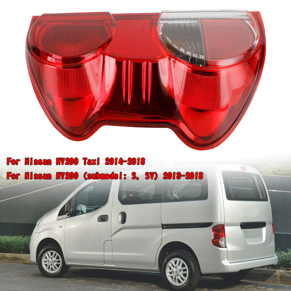 2013-18 Nissan NV200 Left+Right Tail Light Rear Lamp Clear Red Lens Generic