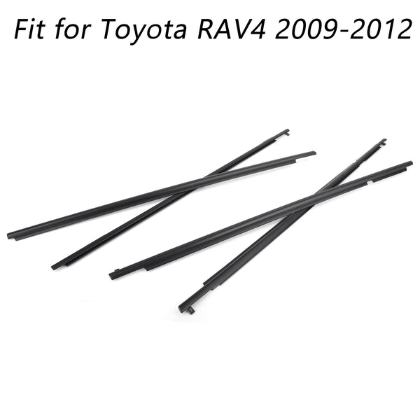 2009-2012 Toyota RAV4 4PCS Door Auto Window Trim Moulding Belt Weatherstrip Generic