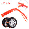10PCS Snow Tire Chain Anti-Skid Belt Fit For Car Truck SUV Emergency Winter Driving Generic