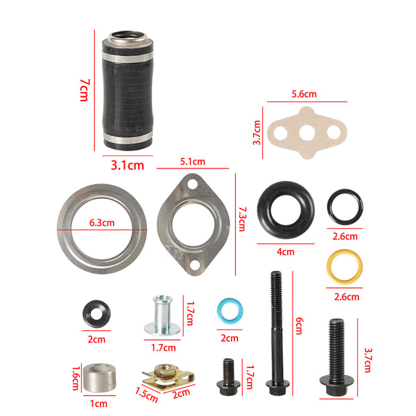 2003-2010 フォード 6.0 6.0L F250 F350 EGR クーラー インテーク マニホールド ガスケット セット ホース付き 汎用