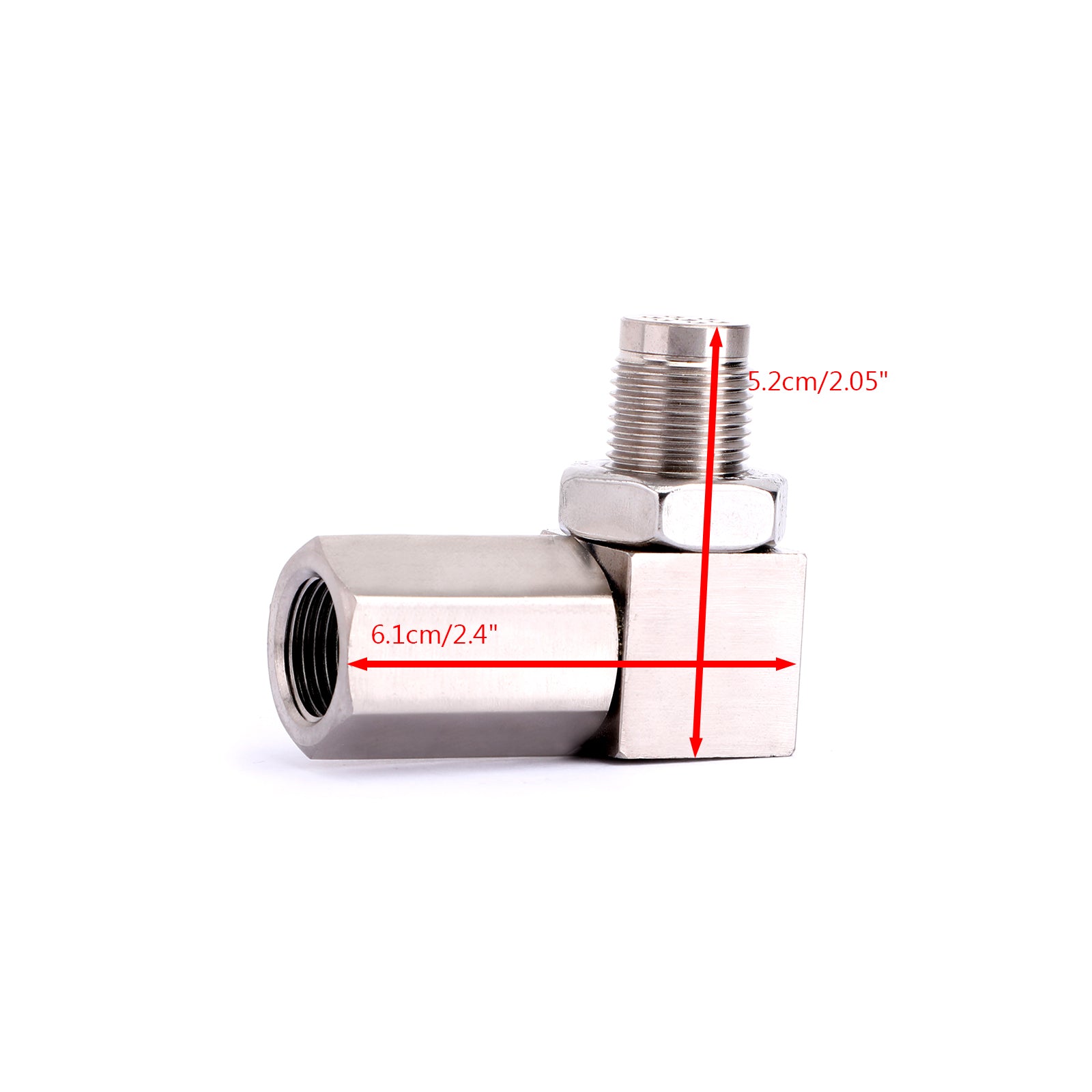 90° O2 Oksygensensor Avstandsstykke Motorlys CEL Check Bung Mini Katalysator Euro 5 standard