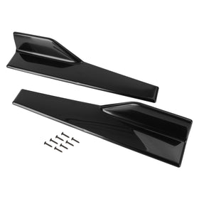 Paar 45 cm glänzende schwarze Auto-Seitenschweller, Rocker-Splitter, Diffusor, Winglet-Flügel, generisch