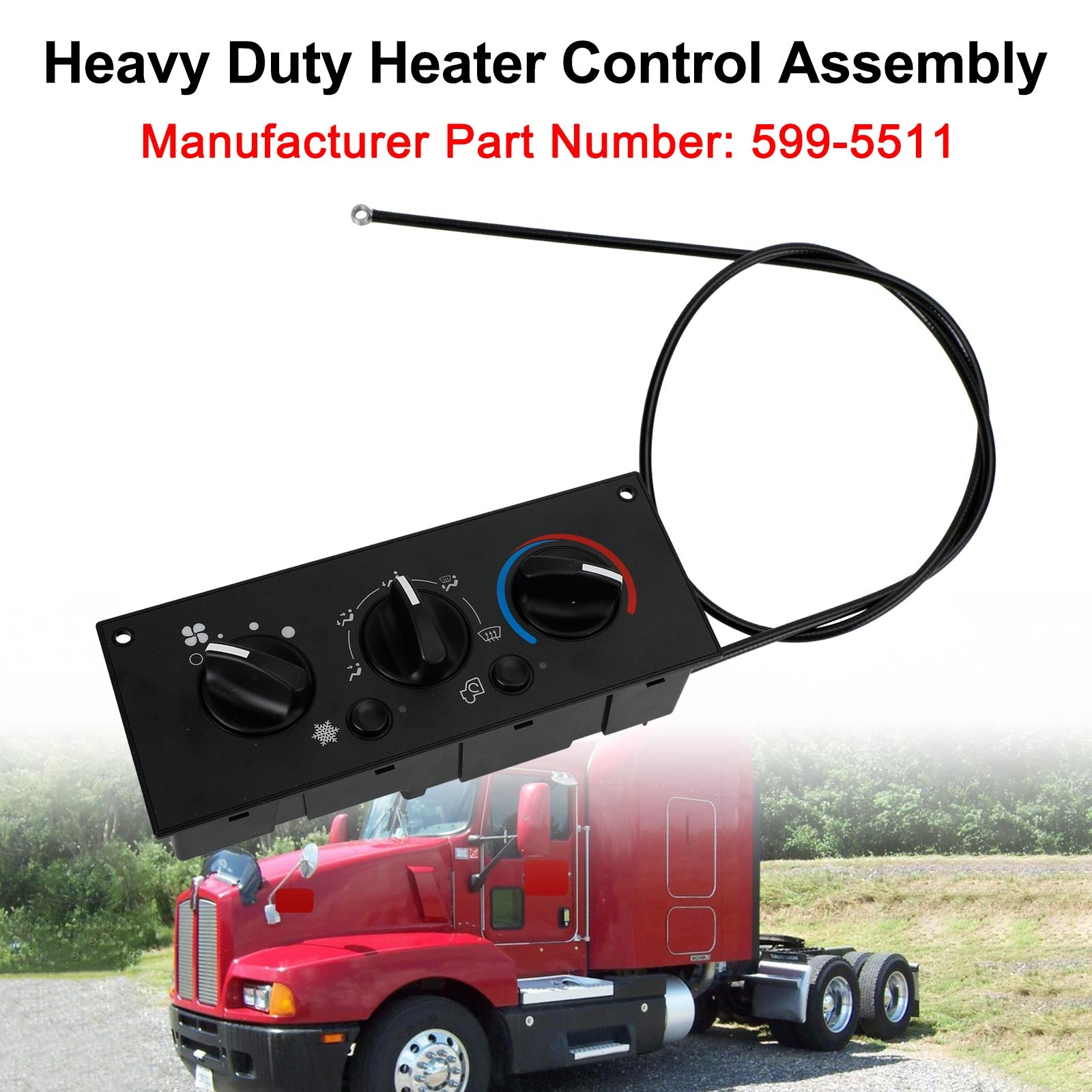 2002-2006 Kenworth W900 T800 T600A 599-5511 Ekstra kraftig varmelegemestyringsenhed F2110071 F211025100 F211025110