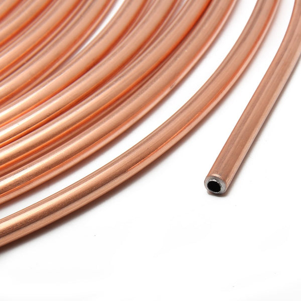 Copper Brake Line Tubing Kit 3/16 OD 25 Foot Coil Roll All Size Fittings Generic