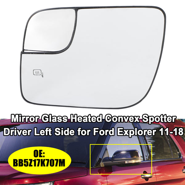 2011-2018 Ford Explorer Mirror Glass Heated Convex Spotter BB5Z17K707M BB5Z17K707B Generic