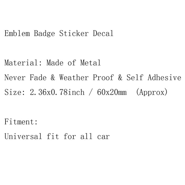Chrome 3.7 Fender Side Boot Emblem Badge Decal For infiniti Q50 QX70 2014+ Generic