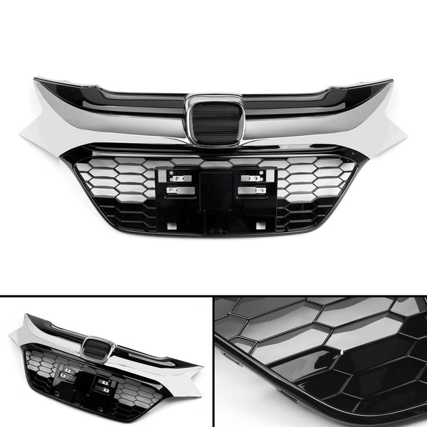 Front Grille Sport Style Chrome Black Glossy Grill Trim For Honda HR-V HRV 16-18 Generic
