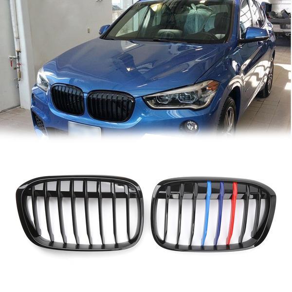 1Pair Front Kidney Grill Grille For 2016+ BMW F48 F49 X1 Generic