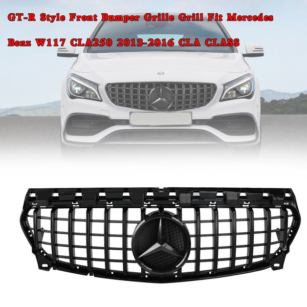 GT-R Style Front Bumper Grill For 2013-2019 Benz W117 CLA180 CLA200 CLA250 CLA260 CLA45 Generic