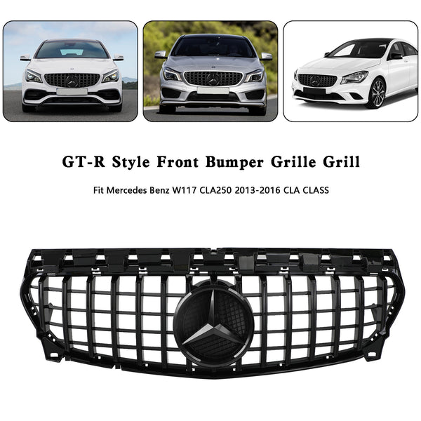GT-R Style Front Bumper Grill For 2013-2019 Benz W117 CLA180 CLA200 CLA250 CLA260 CLA45 Generic