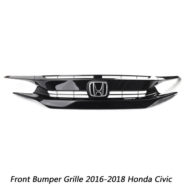 2016–2018 Honda Civic Coupe Sedan Front Hood Grill Grille Eyelid Generic