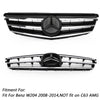 2008-2014 C Class W204 W/LED Emblem C300/C350 Black Chrome Benz Front Bumper Grill Generic