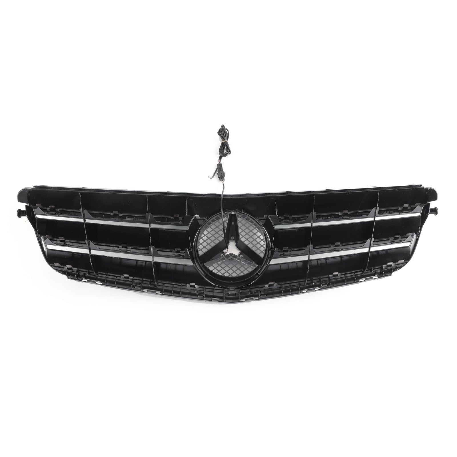 Chrome Black Front Grille For 2008-2014 Mercedes C-Class W204 (C180–C350) – No Emblem
