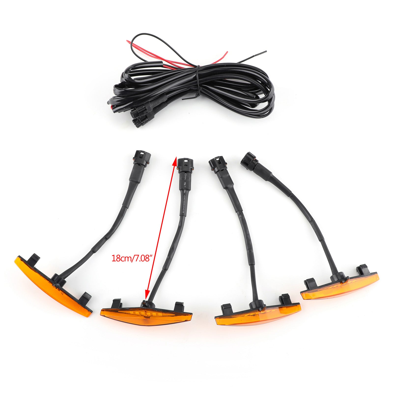 4st plast bilgaller Grill LED-ljus för Toyota 4Runner TRD Pro 2014-2019