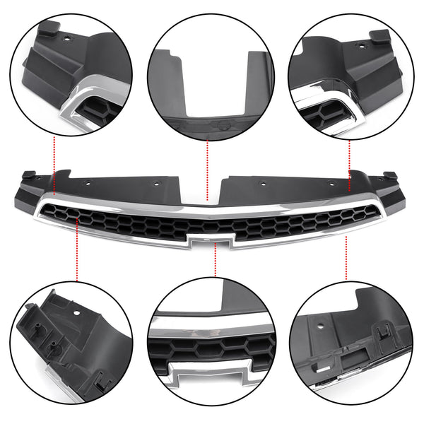 1PC Front Upper Grill Inserts Trim Covers For 09-14 Chevy Cruze Grille Overlay Generic