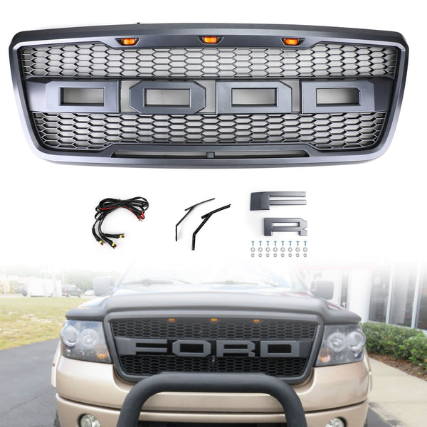 2004–2008 Ford F150 Raptor Style Grill vorne mit LED-Mesh-Kühlergrill, generisch