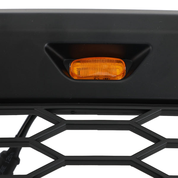 2004-2008 F150 Ford Black Raptor Style Black Front Mesh Hood Grill Grille Replacement With LED Generic