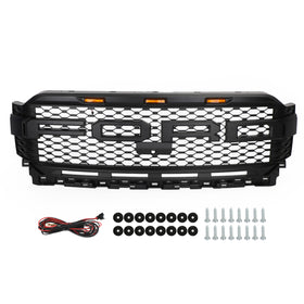 Ford F150 2021-2023 Raptor Fashion Replacement ABS Front Bumper Grill W/ LED