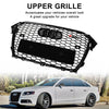 2013-2016 Audi A4 S4 Grill RS4 Style Mesh Pare-chocs avant Gloss Black Grill Générique