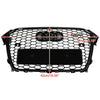 2013-2016 Audi A4 S4 Griglia RS4 Style Mesh Paraurti anteriore Griglia nera lucida Generico