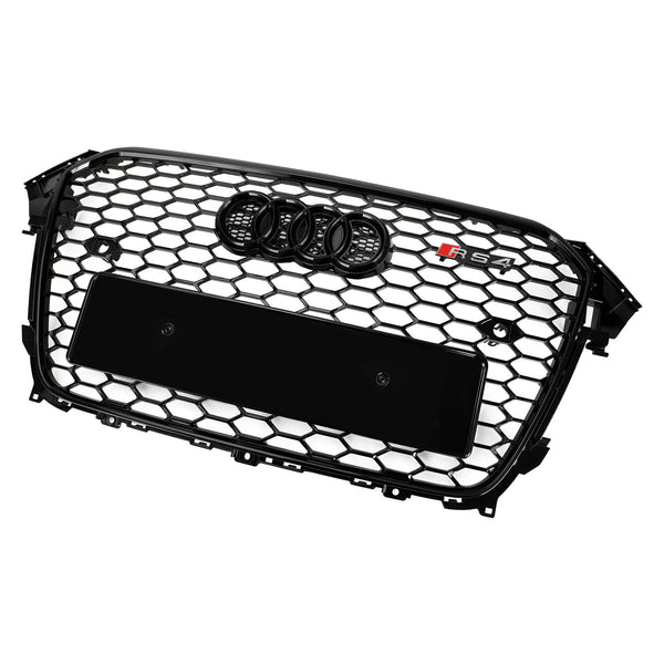 2013-2016 Audi A4 S4 Grill RS4 estilo malla parachoques delantero negro brillante parrilla genérica