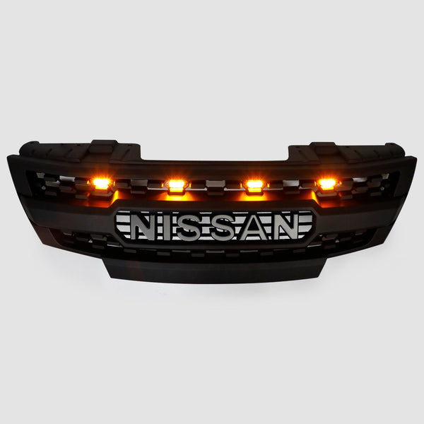 2009–2016 Nissan Frontier mit LED-Leuchten, schwarzer Frontstoßstangengrill, Ersatz, generisch