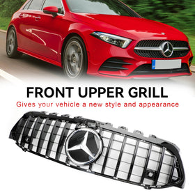 2019-2021 Benz A-KLASSEW177 GT-stijl voorbumpergrille Zwarte grille Generiek