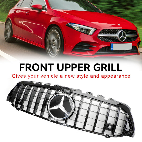 2019–2021 Benz A-KLASSE W177 GT Style Frontstoßstangengrill, schwarzer Grill, generisch