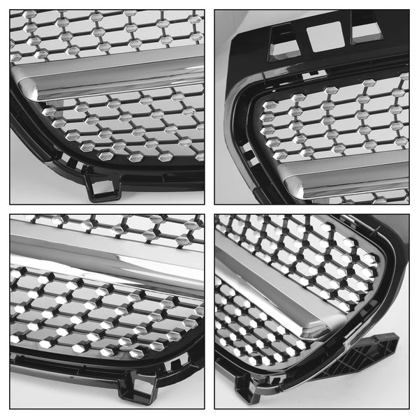 2013-2015 Benz W176 A-CLASS Front Bumper Grille Grill Black/Chrome