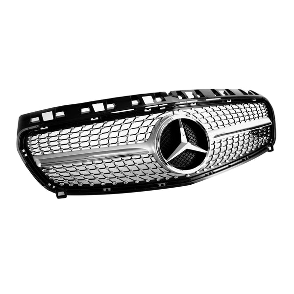 2013-2015-BenzW176 A-KLASSE Voorbumper Grille Grill Zwart/Chroom Generiek