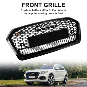 Audi Q5 SQ5 2018-2020 RSQ5 Style Front Honeycomb Mesh Grill Grille Generic