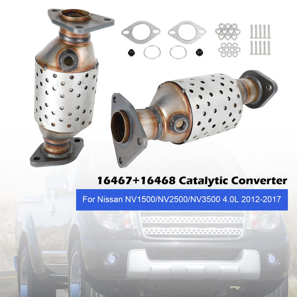 Convertisseur catalytique avant gauche et droit Nissan NV1500/NV2500/NV3500 4,0 L 16467 16468 générique 2012-2017