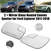 2011-2018 Ford Explorer 2 espejos de cristal calefactables convexos BB5Z17K707M BB5Z17K707B genérico