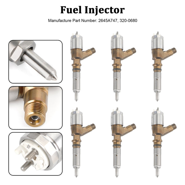 CAT 320D 312D 313D 321D 323D pelle 6 pièces injecteurs de carburant 3264700 10R-7675 générique