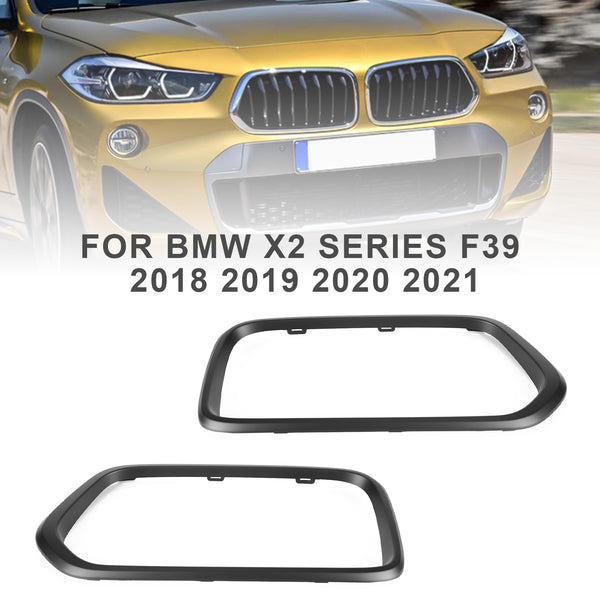 BMW X2 Serie F39 2018–2021 Mattschwarz Frontstoßstangengrill Rahmenabdeckung Zierleiste Generisch