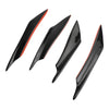 4st Universal Bil Främre Stötfångare Fenor Body Splitter Spoiler Canards Gloss Black Generic