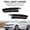 2012-2015 VW Passat 2PCS Front Driving Dim Light Cover Black/Chrome Generic