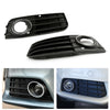 1 Pair Matte Black Front Bumper Fog Light Grille Cover For 09-11 Audi A4 A4L Generic