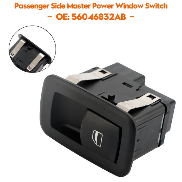 2016 Dodge Ram 1500 2500 3500 4500 5500 Interruptor de ventanilla eléctrica principal del lado del pasajero trasero derecho SW9988 Genérico