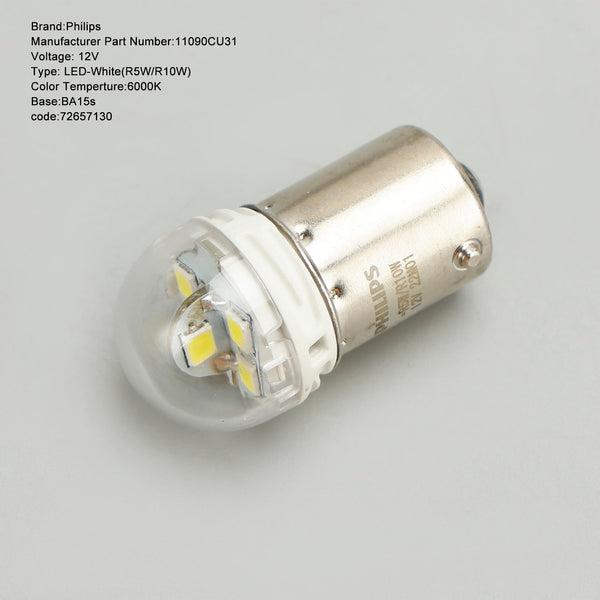 Per Philips 11090CU31B2 Ultinon Pro3100 LED-BIANCO R5W/R10W 6000K BA15s Generico