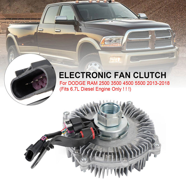 Lüfterkupplung, Kühlerkühlung, 52014729AC, passend für Dodge Ram 2500 3500 4500 5500 2013–2018