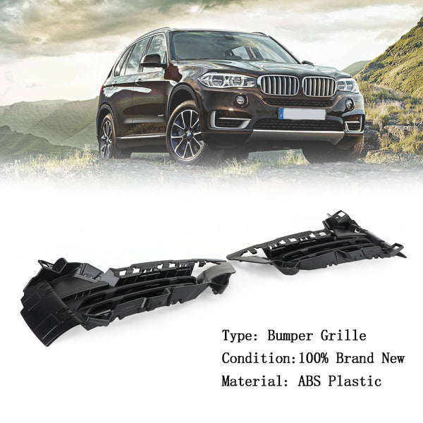 Front Bumper Lower Left & Right Mesh Grille Grill Fit 2014-2018 BMW X5 F15 Generic